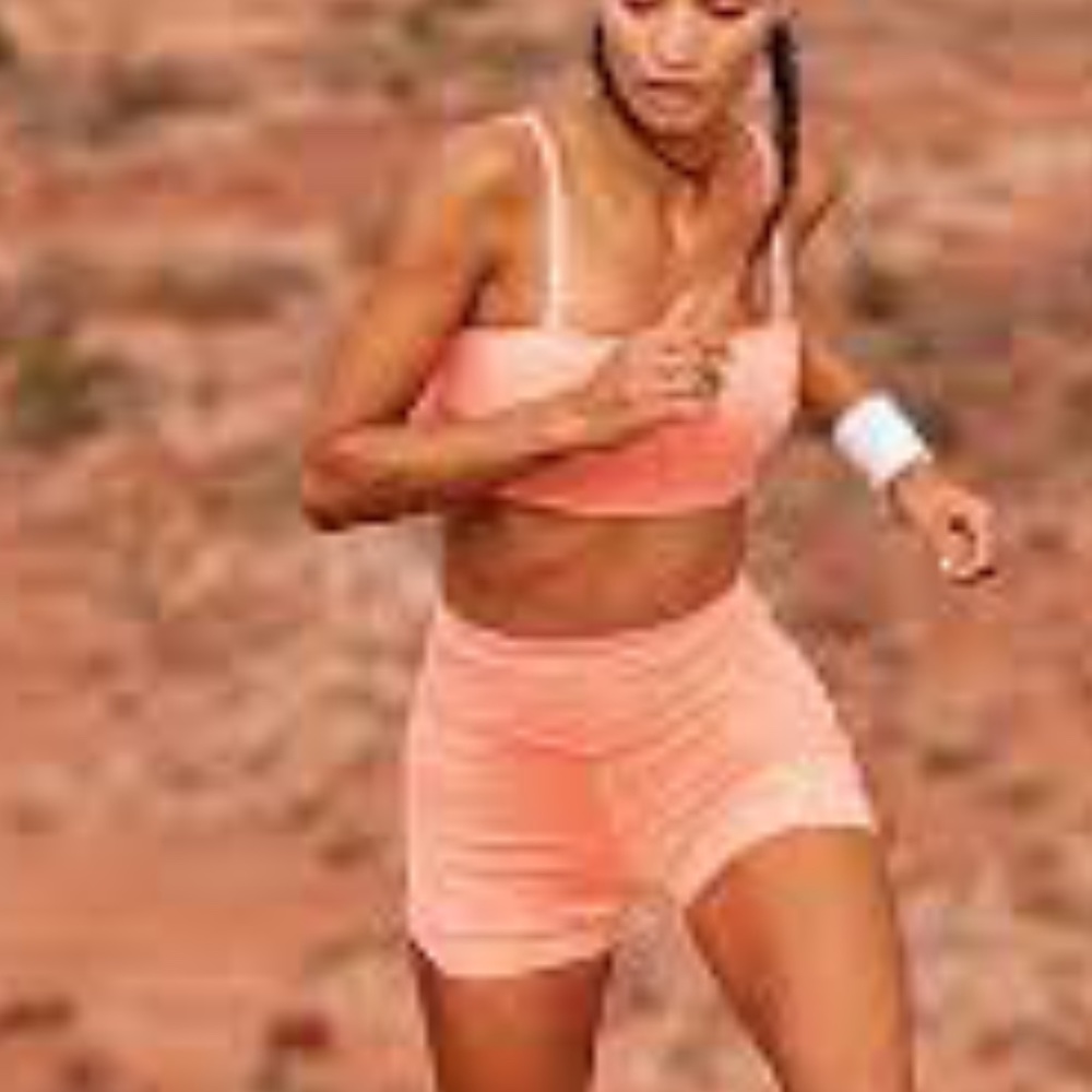 Free People Movement Power Up Sports Bra Papaya Punch XS NEW - Picture 2 of 5